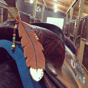 Saddle feathers - western tack - western riding - horse tack - horse equipment