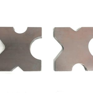 20 Ton Steel Shop Press Bed Plates, H-Frame Arbor 4 Notch 1" X 10" X 10" Set