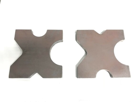 20-30 TON STEEL SHOP PRESS BED PLATES, H-Frame Arbor 4 Notch 1"X 10"X