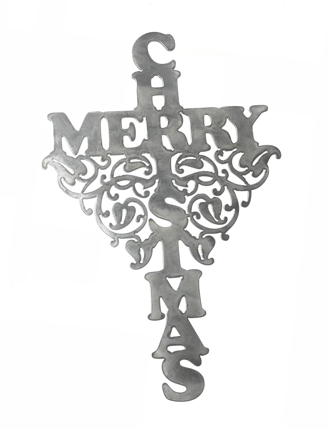 Merry Christmas Wall Art Steel Sign Etsy