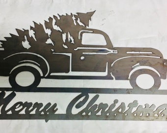 Merry Chritmas Tree hauling Truck