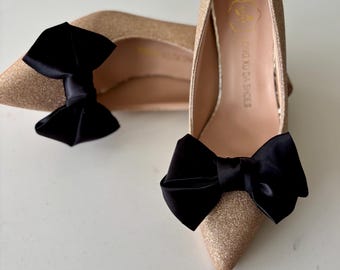 Schwarze Ballett Schleife Schuhclips