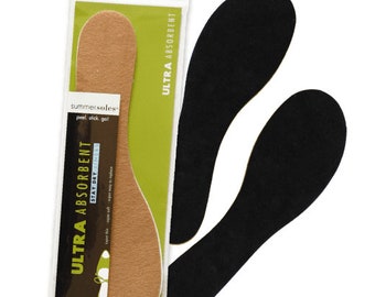 SummerSole Ultra-absorberende inlegzolen - helpt klamme/zweterige voeten droog te houden, geeft frisheid aan uw sandalen en schoenen, helpt hyperhidrose
