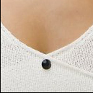 Blouse Bosom Buttons silver setting wardrobe malfunction, low tops, gapping blouses, glamorous solution for the safety pin image 3