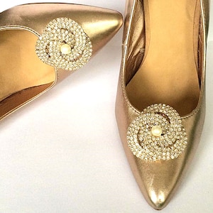 Belinda Crystal & Pearl Shoe Clips Wedding Bridal Shoe Clips