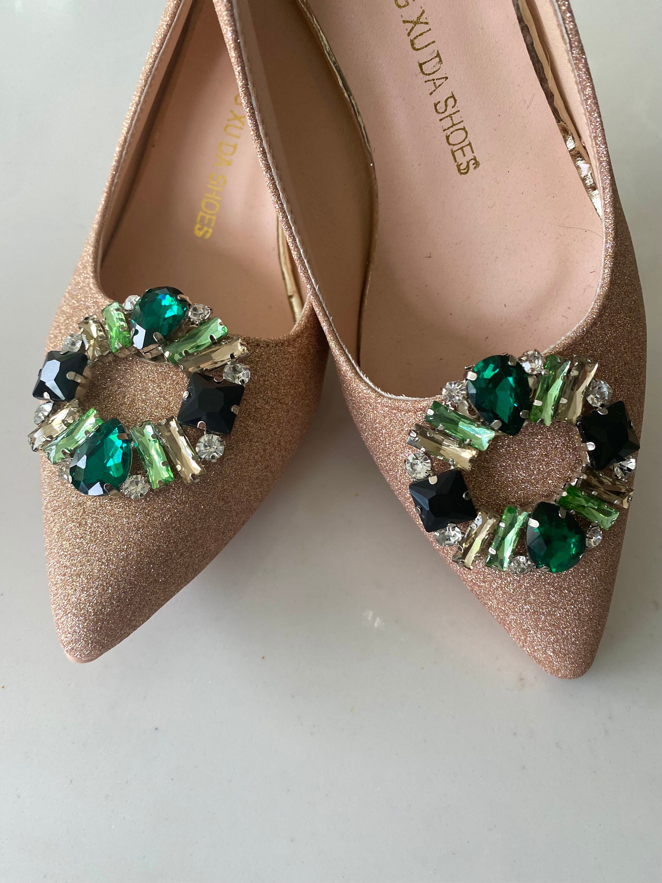 2 Pcs Black Rhinestone Trim Bow Shoe Clips Detachable 3D Bow Shoe Buckles  Shoes Jewelry Decoration for Women Girls
