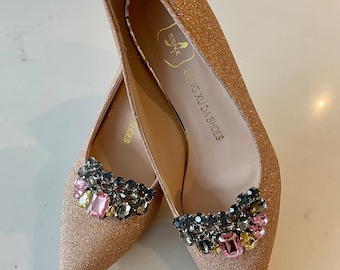 Ellie Pink & Grey Statement Shoe clips