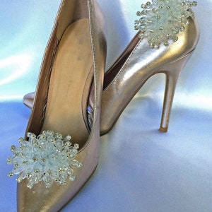 Angel Shoe Clips silver setting Wedding Bridal Shoe Clips