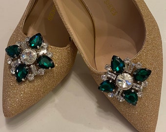 Hannah Green & Crystal Shoe clips