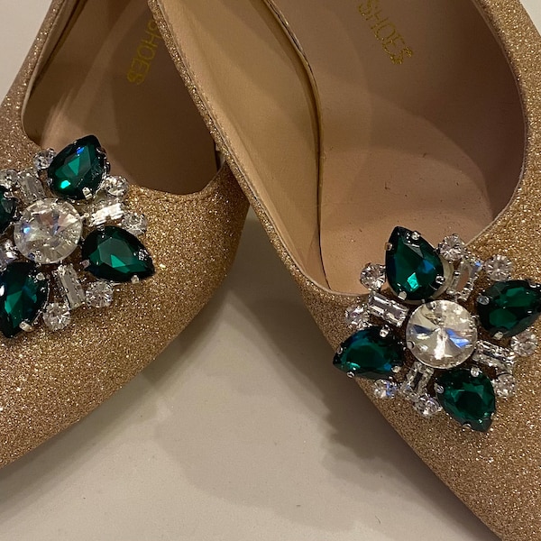 Hannah Green & Crystal Shoe clips