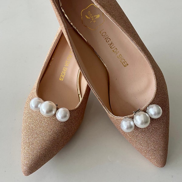 Pinces à chaussures en perles pour mariage Pinces à chaussures de mariée
