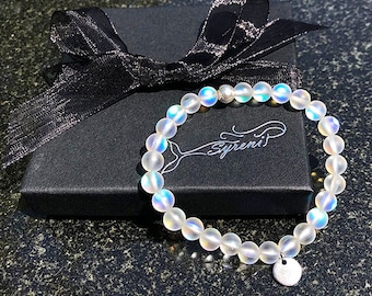 Syreni Bracciale in vetro sirena al chiaro di luna bianco