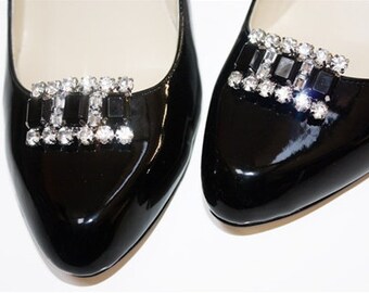 Katie Shoe Shoe clips in Aqua Blue or Black