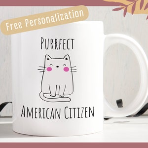 New American Citizen Cup, US Citizen Mug, Naturalization Coffee Cup, Immigrant Gift, Citizenship Party