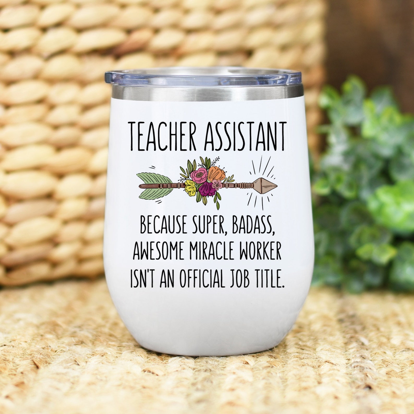 Teacher Assistant Aide Funny Gift Idea Wine Tumbler 12 Oz Etsy