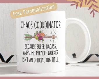 Funny Chaos Coordinator Gift Idea Mug Wedding Event Planner Kindergarten Field Trip Teacher Momlife Super Awesome
