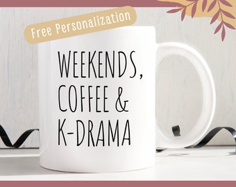 K-Drama Addict Mug: Ceramic Coffee Cup, Kdrama Fan Gift