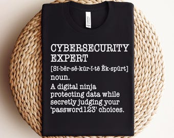 Cybersecurity Expert T-Shirt: Tech Geek, Data Security Tee