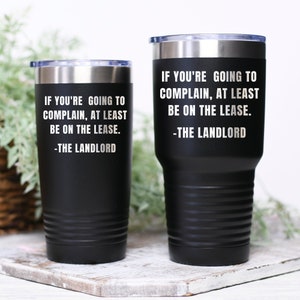Landlord Cup, Landlord Tumbler, Property Manager Funny Travel Mug, Property Investor Cup, Landlord Thank You