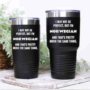 Norwegian Norway Scandinavian Funny Gift Idea Tumbler Travel Mug Perfect