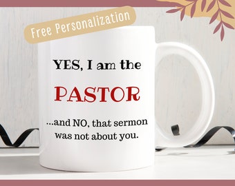 Funny Pastor Gift Idea Mug Appreciation Thank You Coffee Cup