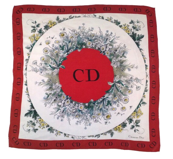 Vintage Christian Dior Silk Scarf, Silk scarf wome