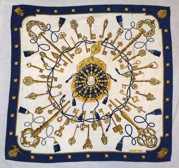 Vintage Hermes Silk Scarf Keys Les Cles, Scarf Her