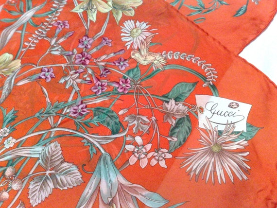 GUCCI silk Scarf, Silk scarf women, Silk shawl, He