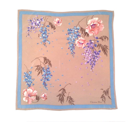 Vintage Christian Dior Silk Scarf, Silk scarf wome