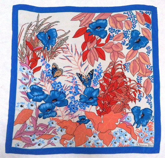 Vintage Christian Dior Silk Scarf, Silk scarf wome