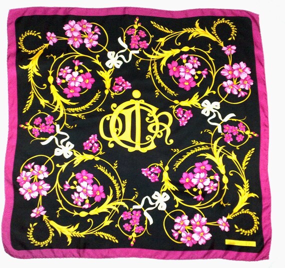 Vintage Christian Dior Silk Scarf, Silk scarf wome