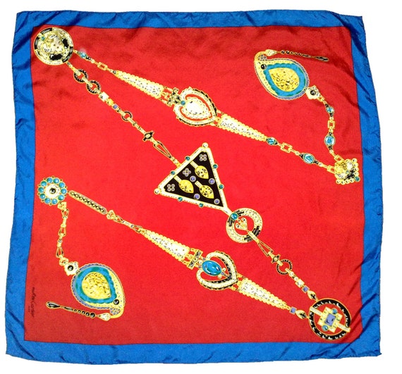 Vintage MUST DE CARTIER Silk Scarf, Cartier silk s