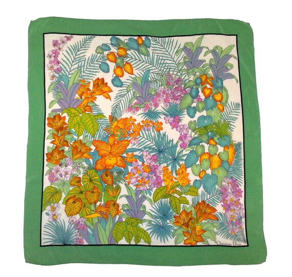Vintage Christian Dior Silk Scarf, Silk scarf wome