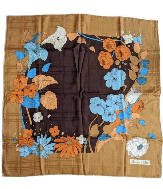 Vintage Christian Dior Silk Scarf, Silk scarf wome