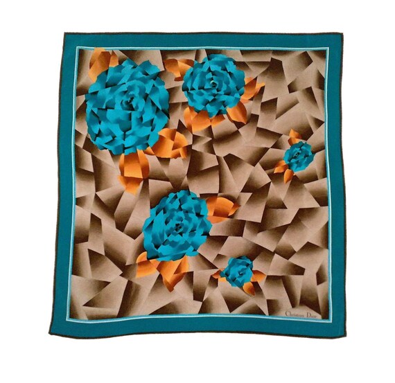 Vintage Christian Dior Silk Scarf, Silk scarf wome