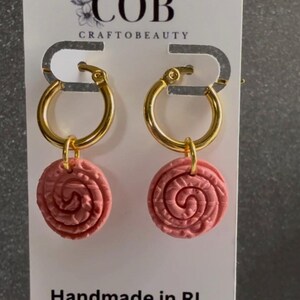 Spiral earrings featuring Moana’s ocean