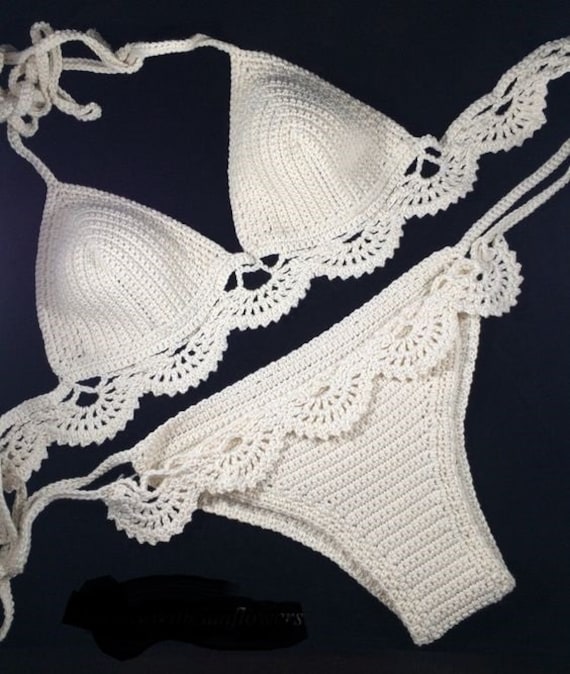 bikini Crochet traje de baño Crochet beachwear - Etsy España