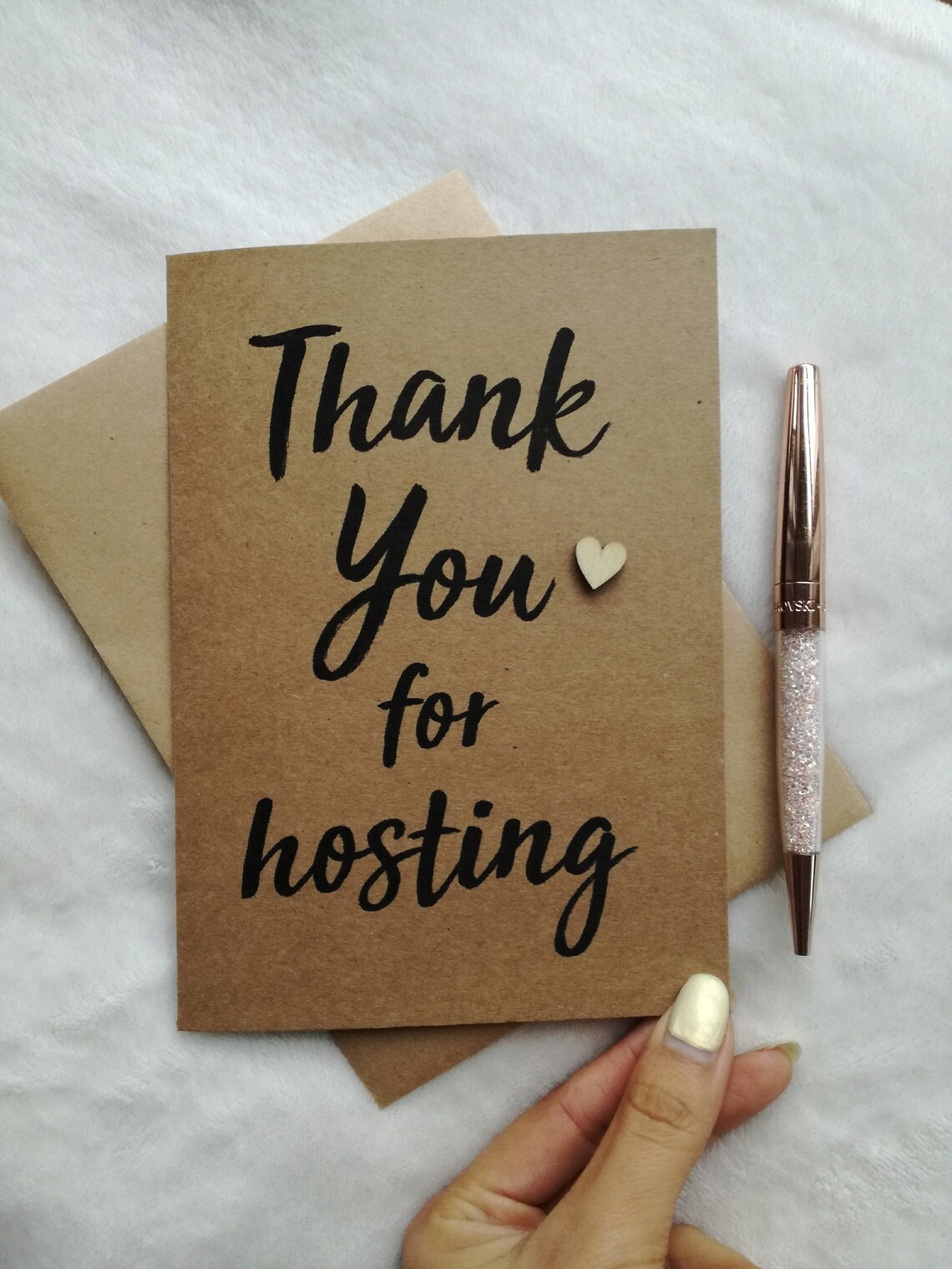Thank you for HostingGratitude cards Party cards Etsy