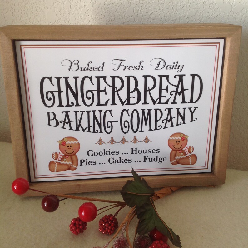 Christmas Signs Gingerbread Sign Candy Cane Sign Old Wood