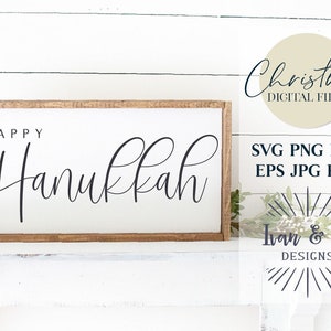 Joyeux Hanoucca fichiers Svg, ferme Svg, Noël Svg, hiver Svg, vacances, Cricut Svg, dessins de Silhouette, fichiers numériques coupés, JPG DXF PNG