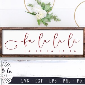 SVG-Dateien, Fa La La La La La La Lala-Svg, Weihnachtslied-Svg, Bauernhaus-Svg, Holzschild, Cricut, Silhouette, kommerzielle Nutzung, digitale Schnittdateien, DXF-PNG