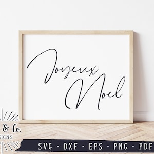 Pliki SVG, Joyeux Noel Svg, Wesołych Świąt Svg, Noel Svg, Francuski Svg, Wykorzystanie komercyjne, Cricut, Sylwetka, Pliki do cięcia cyfrowego, DXF PNG