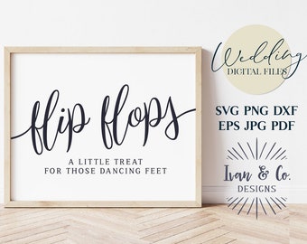 Flip Flops Wedding Svg Files, Wedding Sign Svg, Dancing Feet Svg, Cricut Svg, Silhouette Designs, Digital Cut Files, JPG DXF PNG
