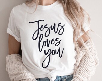 Jesus Loves You Svg, Christian Svg, Religieuze Svg, Schrift, Bijbelvers, Digital Cut Files, Cricut Svg, Silhouette Designs, JPG DXF PNG