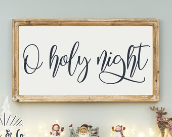 SVG Files, O Holy Night Svg, Christmas Svg, Winter Svg, Holidays Svg, Commercial Use, Cricut, Silhouette, Digital Cut Files, Jpg DXF PNG
