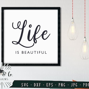File SVG, La vita è bella Svg, Agriturismo Svg, Casa, Cricut, Sagoma, Clipart, File di taglio, Download digitale, Dxf Eps Png Jpeg Pdf