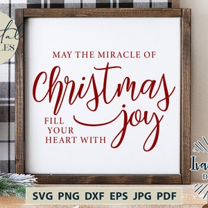 Das Wunder der Weihnacht SVG Weihnachtssvg Feiertage Für Cricut Designs Bauernhaus Svg Schnitt Dateien Wohnkultur Silhouette Digitale Dateien