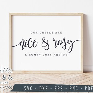 File SVG, Le nostre guance sono belle e rosee e comode e accoglienti siamo Svg, Natale, Cricut, Silhouette, Uso commerciale, File di taglio digitale, DXF PNG