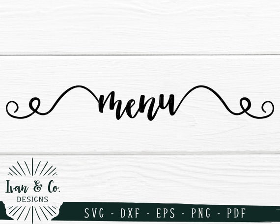 Download Svg Files Menu Svg Wedding Menu Svg Menu Sign Svg Vector Etsy
