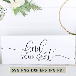 SVG-Dateien, Finden Sie Ihren Sitzplatz SVG, Hochzeit, Cricut, Silhouette, Schneidedateien, Sofortiger Download, Blush-Serie, Ivan & Co, Dxf Eps Png Jpeg Pdf